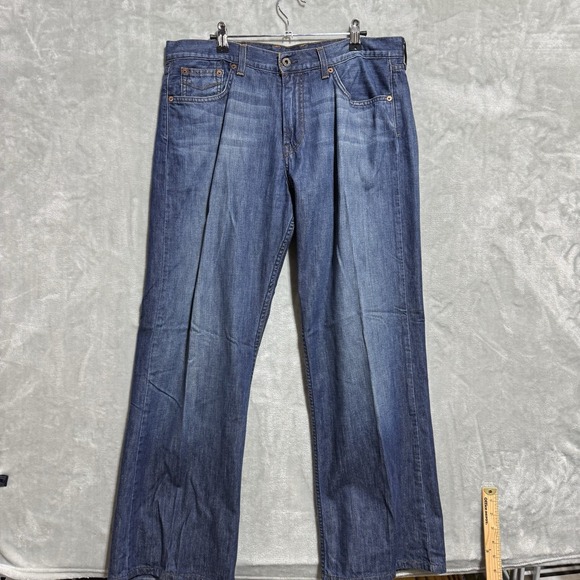 Lucky Brand Other - Lucky Brand Straight Leg Jeans Men's 34 Blue Washed USA Made Y2K 5 Pocket Design